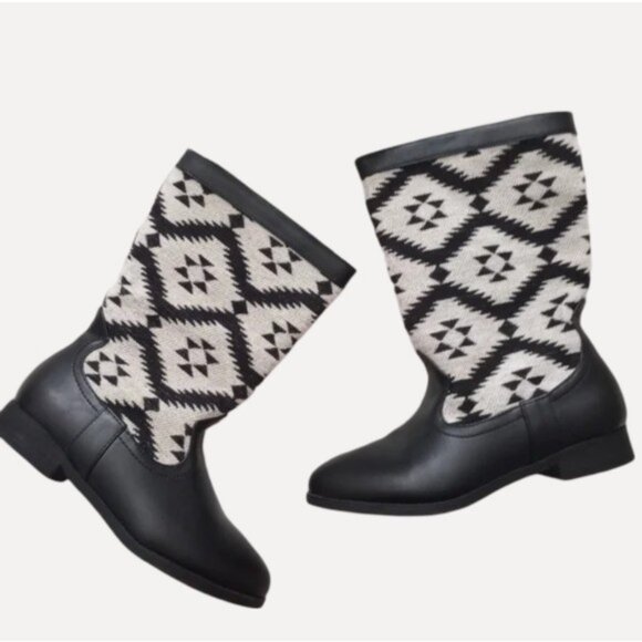 Rampage Franco Aztec Southwestern Low Calf Boots 7.5 - Picture 3 of 7